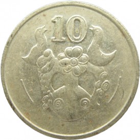 Монета Кипр 10 центов 1993