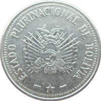 Монета Боливия 1 боливано 2010