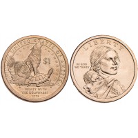 Монета США 1 доллар 2013 Договор с Делаварами