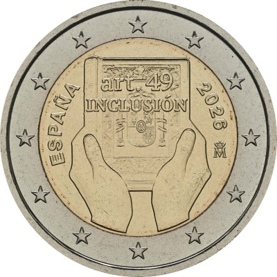 Монета Испания 2 евро 2026 Статья 49