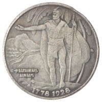 Копия 50 центов 1925 Капитан Джеймс Кук