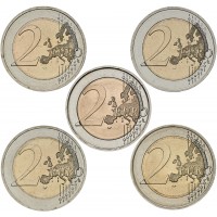 Германия 2 евро 2025 Саарланд 5 монетных дворов