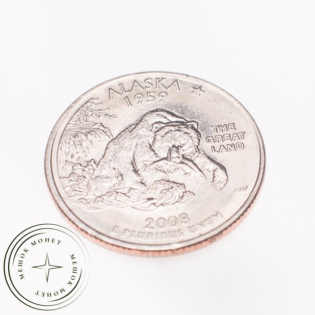 США 25 центов 2008 Аляска
