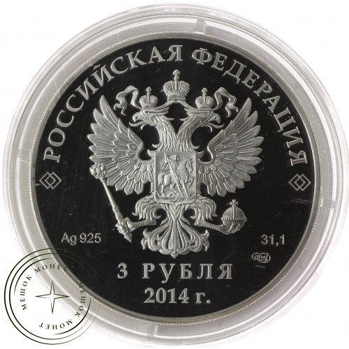 3 рубля 2014 Лыжные гонки