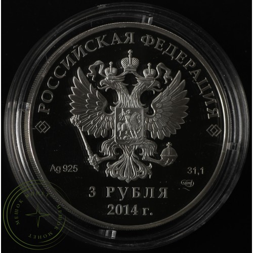 3 рубля 2014 Лыжные гонки