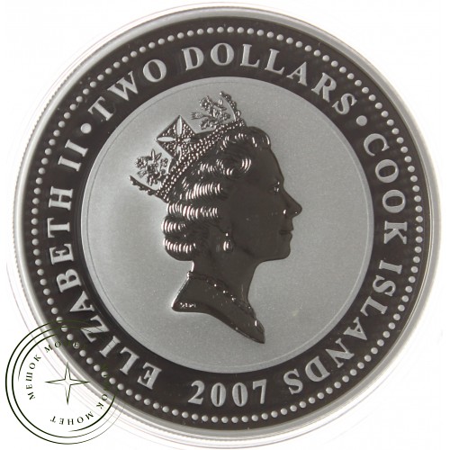 Острова Кука 2 доллара 2007 Мотоциклы 30-х: Matchless Silver Hawk — 32437461