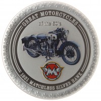 Монета Острова Кука 2 доллара 2007 Мотоциклы 30-х: Matchless Silver Hawk