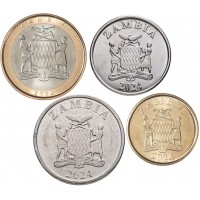 Замбия набор 4 монеты 2024 (выпуск 2025)