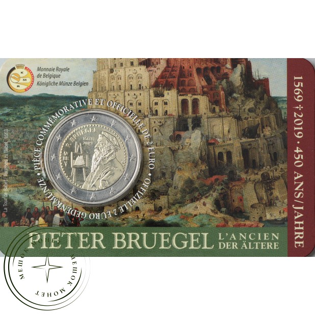 Бельгия 2 евро 2019 450 лет со дня смерти Питера Брейгеля старшего (Буклет)