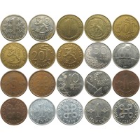 Набор монет Финляндии (10 монет) Серебро