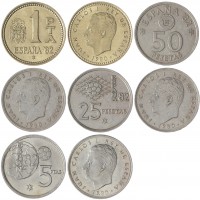 Набор монет Испании Чемпионат мира по футболу 1982 (4 монеты)