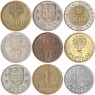 Набор монет Португалии (9 монет)