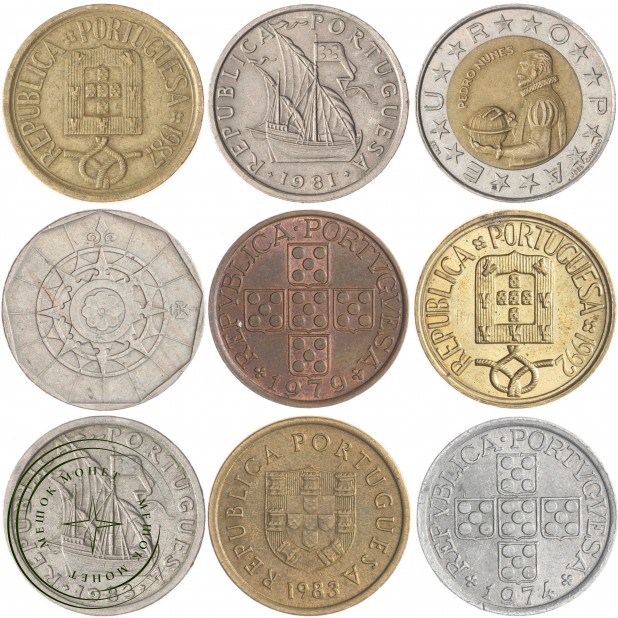 Набор монет Португалии (9 монет)