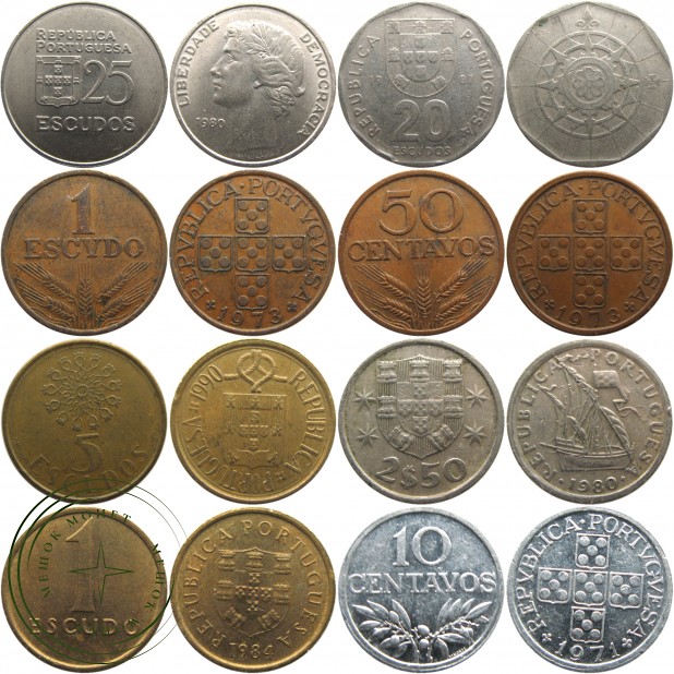 Набор монет Португалии (8 монет)