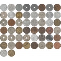 Набор монет мира 50 монет без повторов до 1950 года включительно