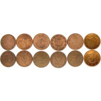 Набор монет 5 евроцентов (12 монет)