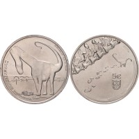 Монета Португалия 5 евро 2021 Динхейрозавр