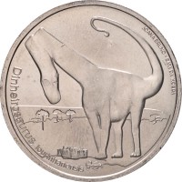 Монета Португалия 5 евро 2021 Динхейрозавр