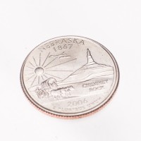 Монета США 25 центов 2006 Небраска