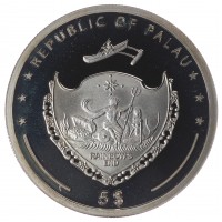 Монета Палау 5 долларов 2006 Радужный лорикет