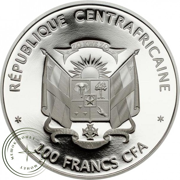Центральная Африка 100 франков 2015 Раффлезия Китти — 937045993