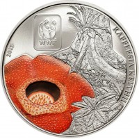 Монета Центральная Африка 100 франков 2015 Раффлезия Китти