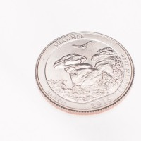 Монета США 25 центов 2016 Национальный заповедник Шони