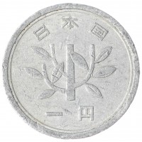 Монета Япония 1 йена 1965