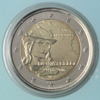 Монета Сан-Марино 2 евро 2016 550 лет со дня смерти скульптора Донателло (в буклете)