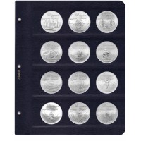 Универсальный лист для монет диаметром 38,7 мм (синий) в Альбом КоллекционерЪ