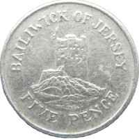 Джерси 5 пенсов 1992