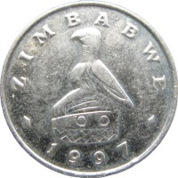 Монета Зимбабве 20 центов 1997
