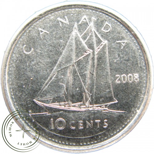 Канада 10 центов 2008 — 93702280
