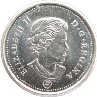 Монета Канада 10 центов 2016