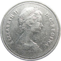 Монета Канада 25 центов 1980 Олень