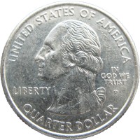 Монета США 25 центов 2005 Западная Виргиния