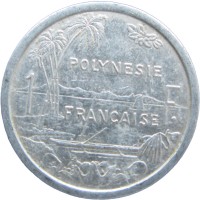Монета Полинезия 1 франк 1985