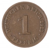 Монета Германия 1 рейхспфенниг 1913