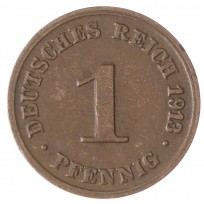 Монета Германия 1 рейхспфенниг 1913