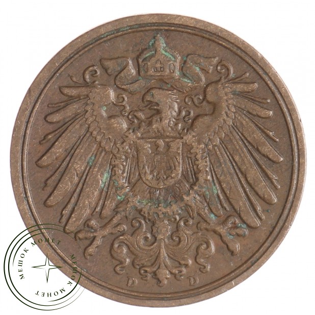 Германия 1 рейхспфенниг 1913