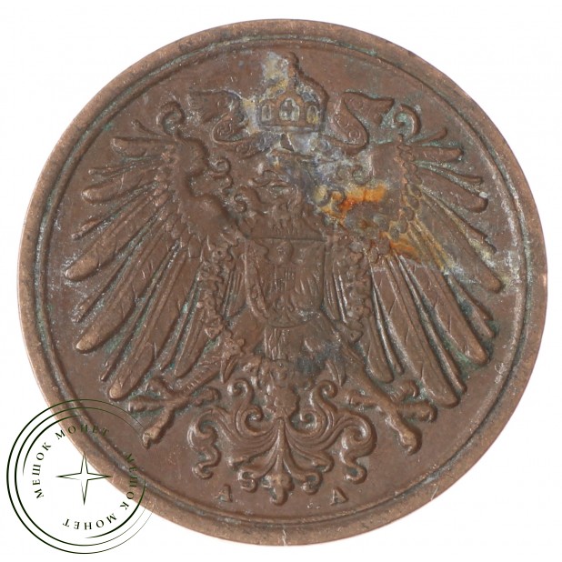Германия 1 рейхспфенниг 1911