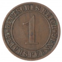 Монета Германия 1 рейхспфенниг 1933