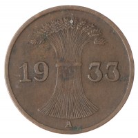 Монета Германия 1 рейхспфенниг 1933