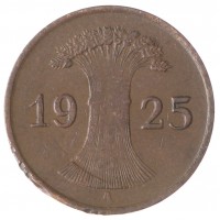 Монета Германия 1 рейхспфенниг 1925