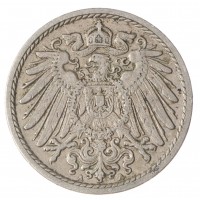 Монета Германия 5 рейхспфеннигов 1909