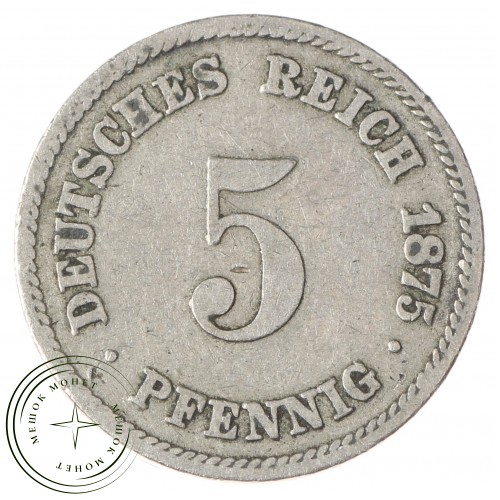 Германия 5 рейхспфеннигов 1875 — 30394436-4DAD