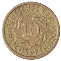 Монета Германия 10 рейхспфеннигов 1929