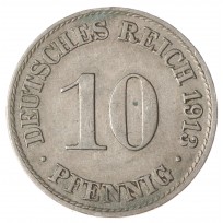 Монета Германия 10 рейхспфеннигов 1913