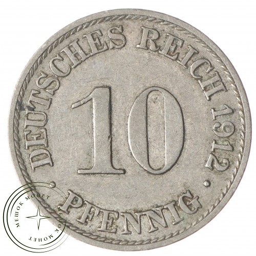 Германия 10 рейхспфеннигов 1912 — 937031192-1