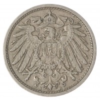 Монета Германия 10 рейхспфеннигов 1908